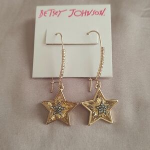 NWT Betsey Johnson Star Earrings